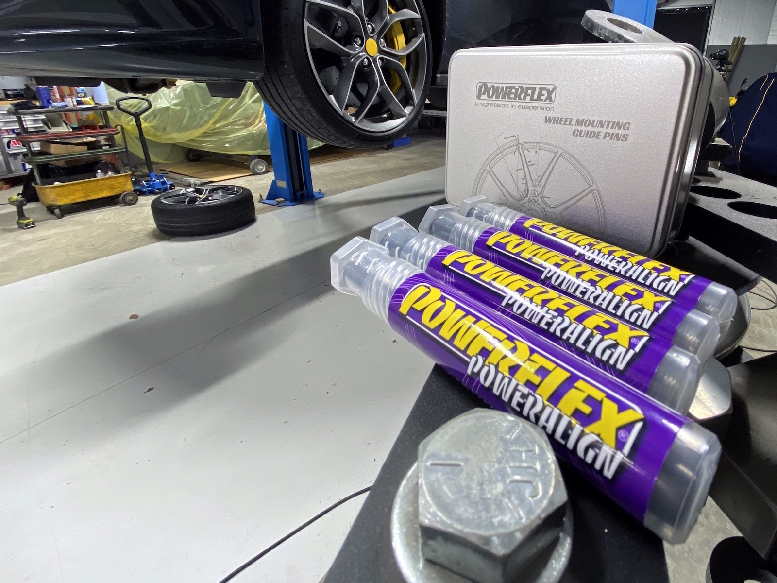 Powerflex Wheel Fitting Assembly Mounting Guide Pin Bolt Workshop Kit