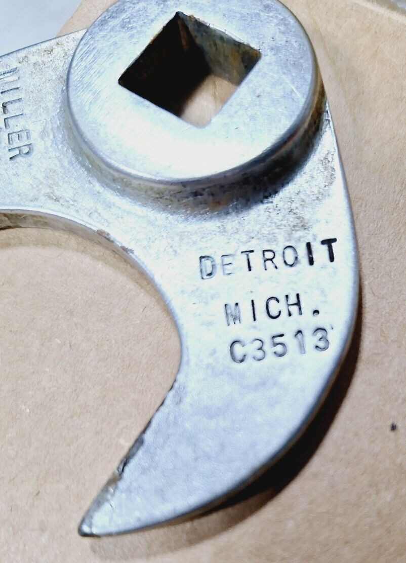 MILLER TOOL C-3513 Crow Foot Ratchet Wrench Vintage Detroit Mich.