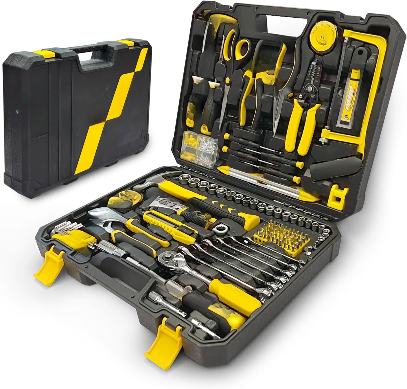 220piece tool kit with toolbox,wrenches andhand tools for automotive maintenance