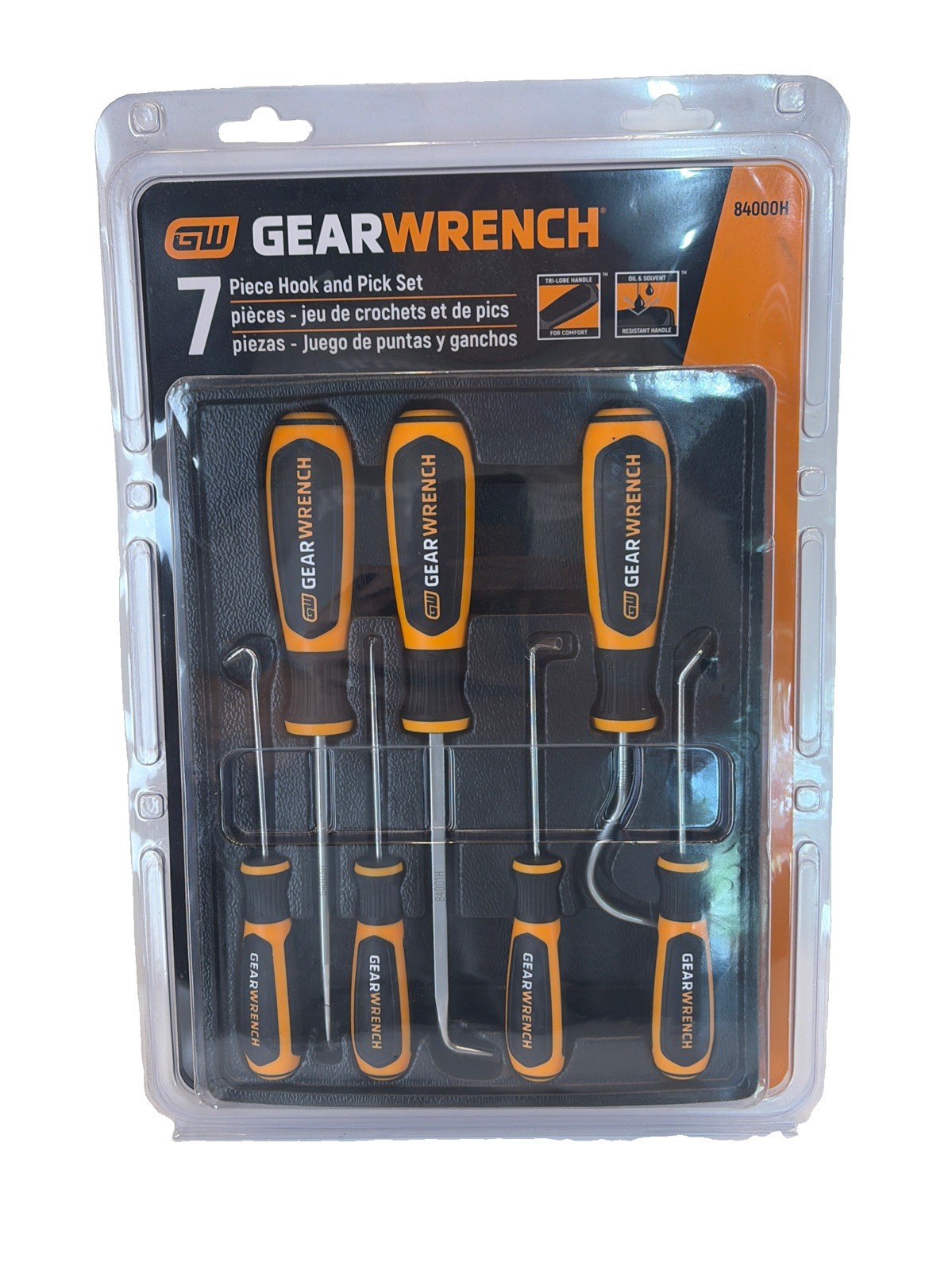 GEARWRENCH 7 Piece Multi Hook & Pick Set 84000H Black/Orange 7 Pc New in Box