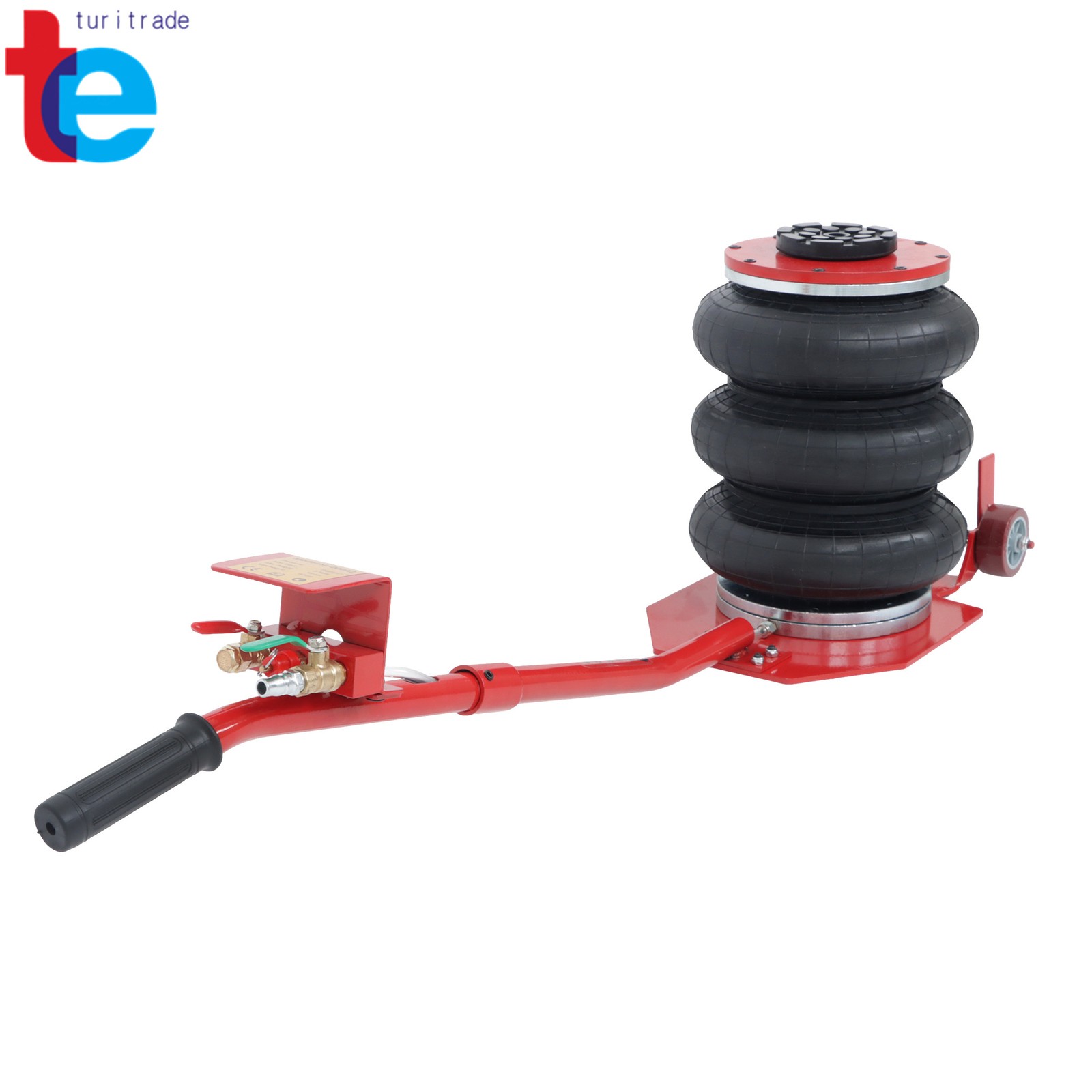 Triple Bag Air Jack 3 Ton/6600 lbs Pneumatic Jack for Car SUV Lifting RED