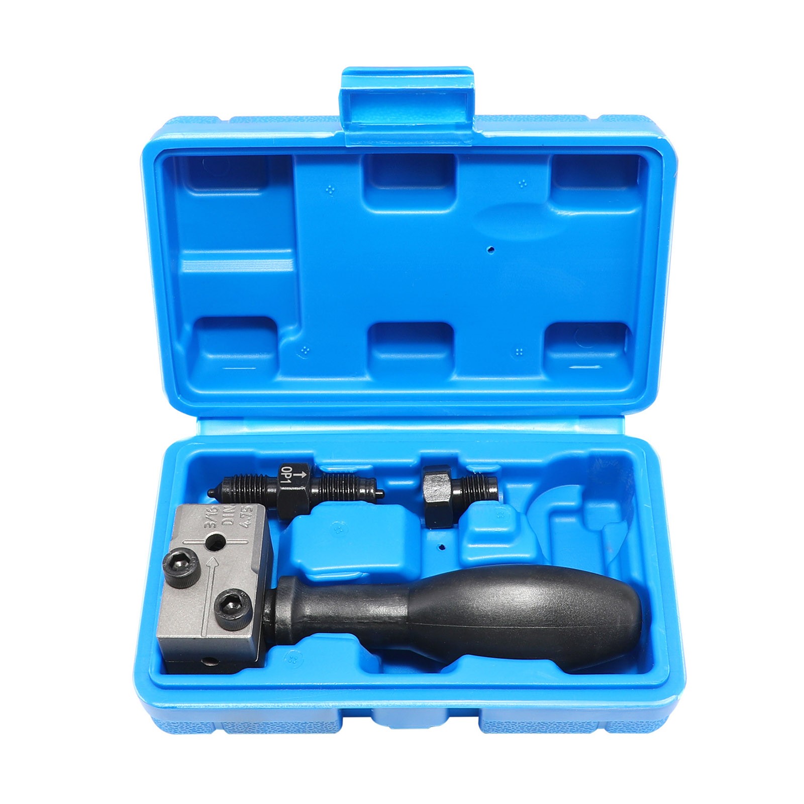 3/16″ Brake Line Flaring Tool Kit 45° SAE Double Flare with Adapters & Case