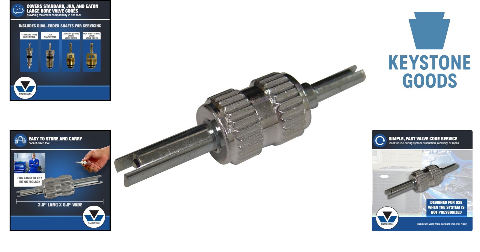Multi-Function Valve Core Remover & Installer for R12/R134a – Durable Steel, …