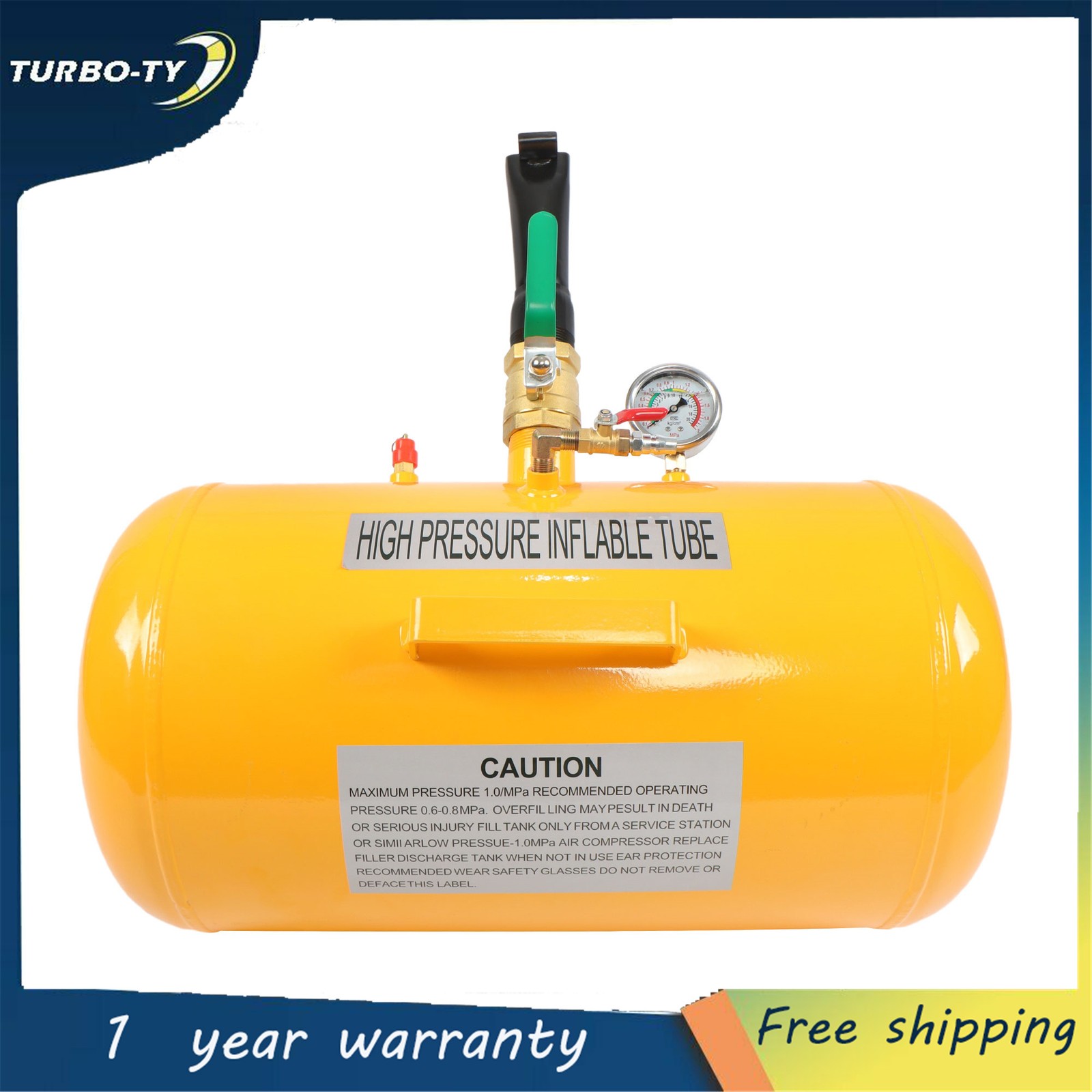 Yellow 10 Gallon Air Tire Bead Seater 145PSI Blaster Tool Seating Inflator