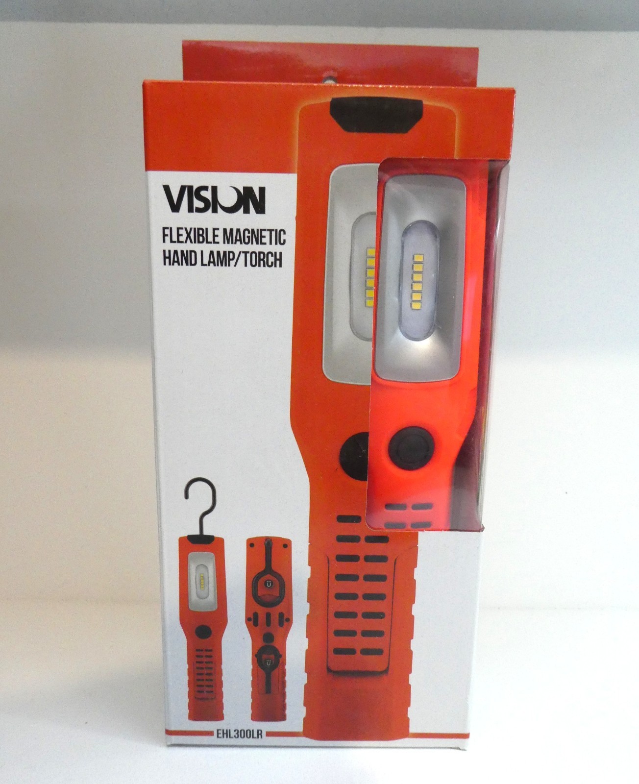 BNIB VISION RED FLEXIBLE MAGNETIC HAND LAMP – USB MAINS & CAR ADAPTORS EHL300LR