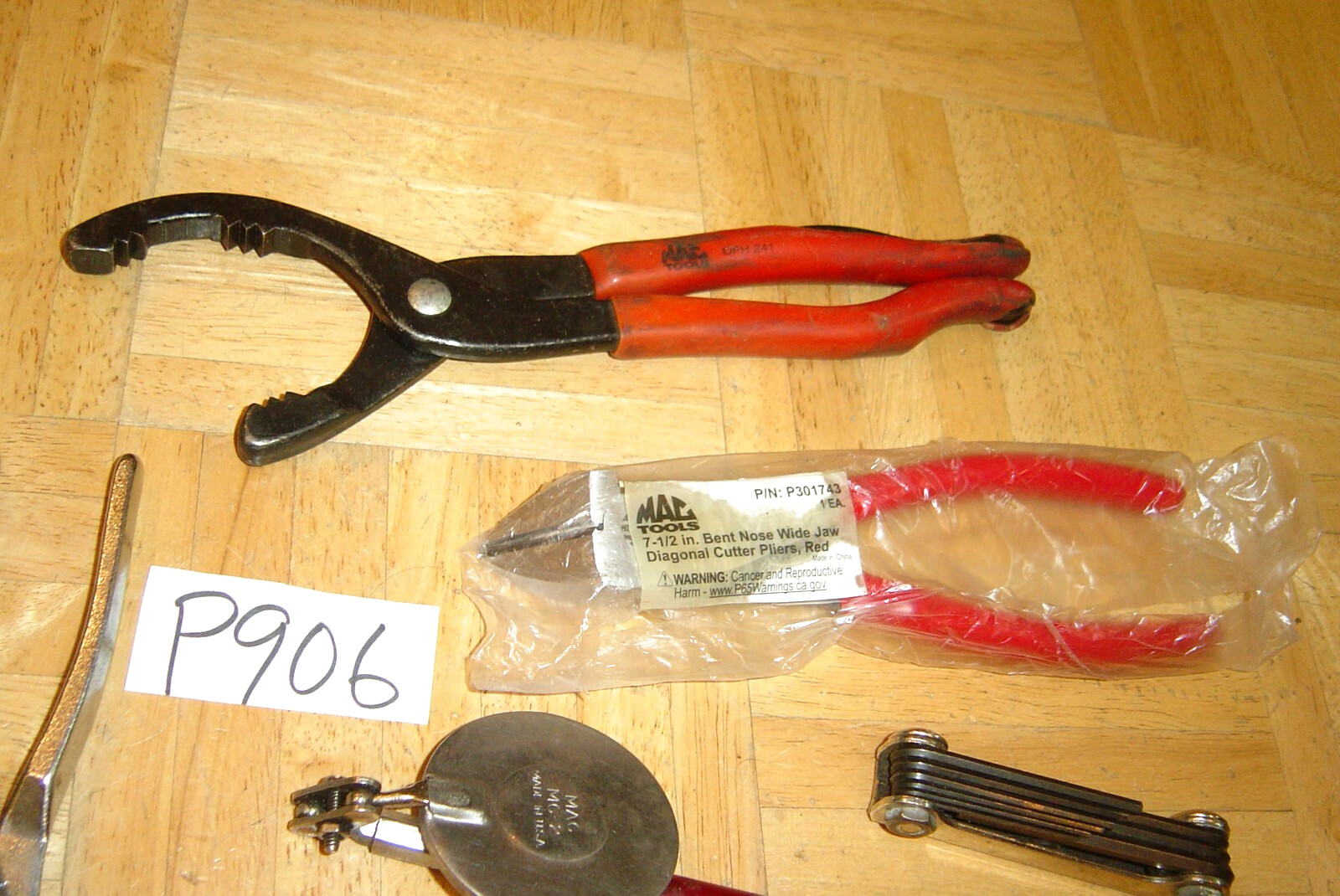 MAC TOOLS 7 PIECE ASSORTED AUTOMOTIVE TOOLS, NEW DIAGONAL CUTTER LOT #6