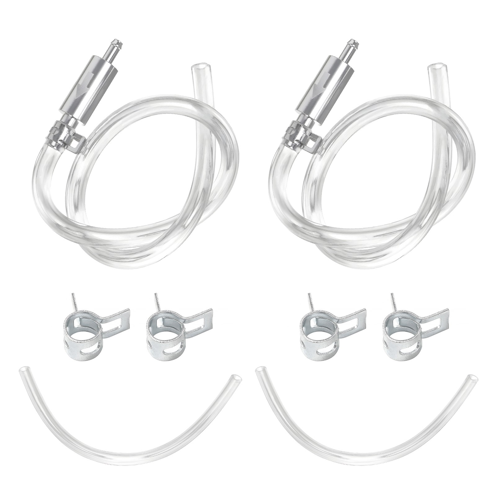 2 PCS Brake Bleeder Hose, One Way Check Valve Tube Bleeding Tool Kit Silver US
