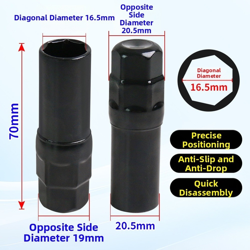 For Car Wheel Tool 7 Point Star Socket 16 5mm Lug Nut Removal Reinforced Steel