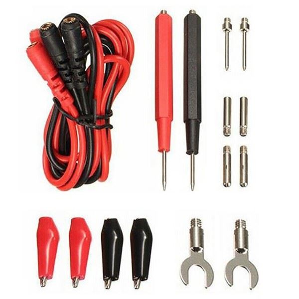 Simplified Electrical Testing 16PCS Multimeter Probe Kit Complete with Clips