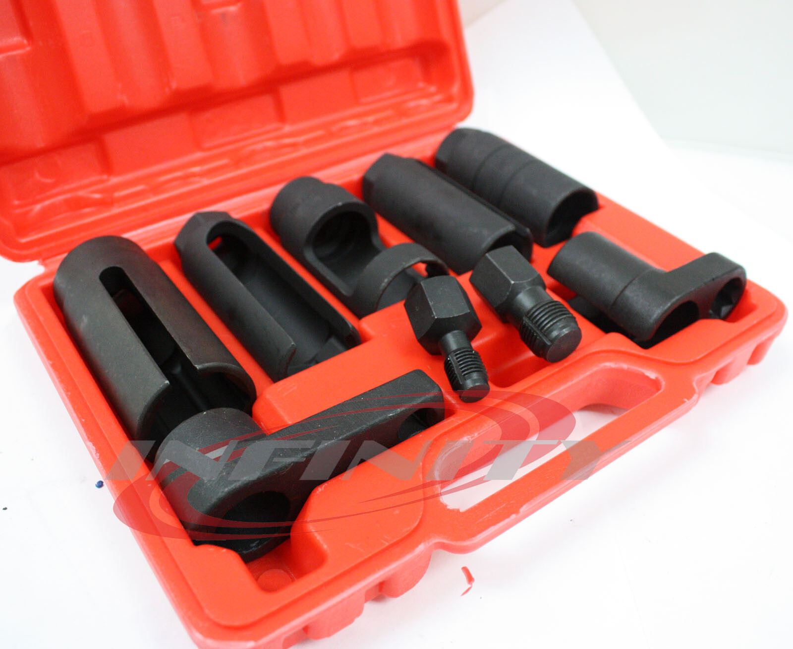 9pcs O2 Oxygen Sensor Socket M12 M18 Thread Chaser Install Offset Wrench Set