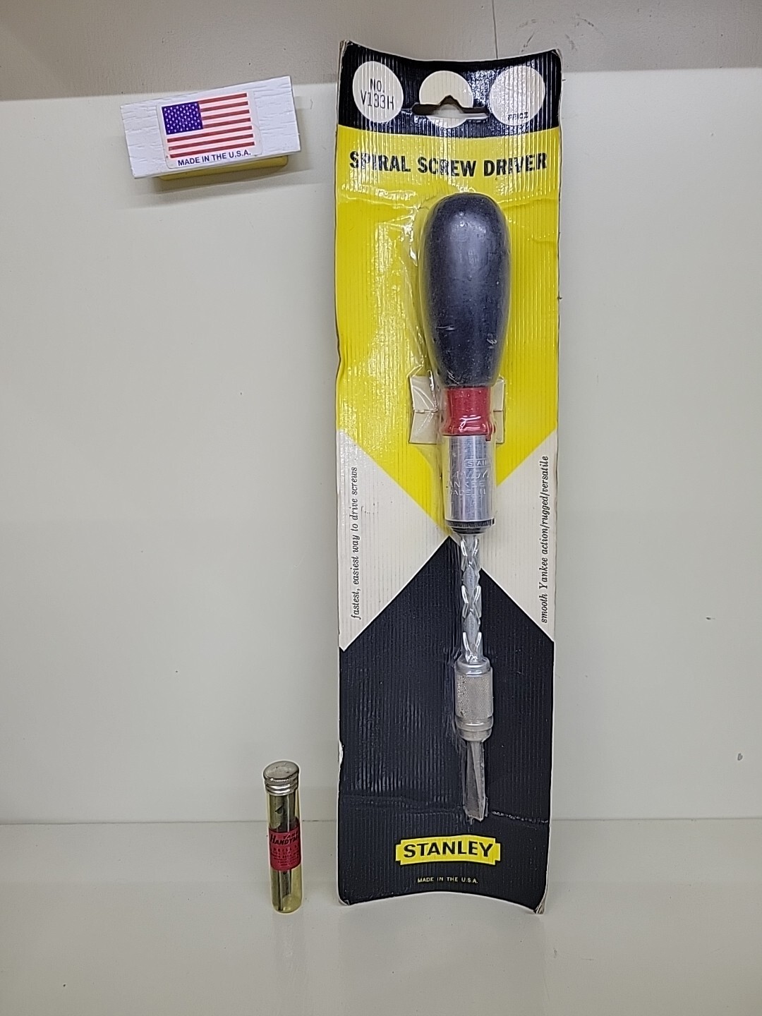 Stanley 133H V133H Spiral Screwdriver w/ Bits 133 USA New Old Stock
