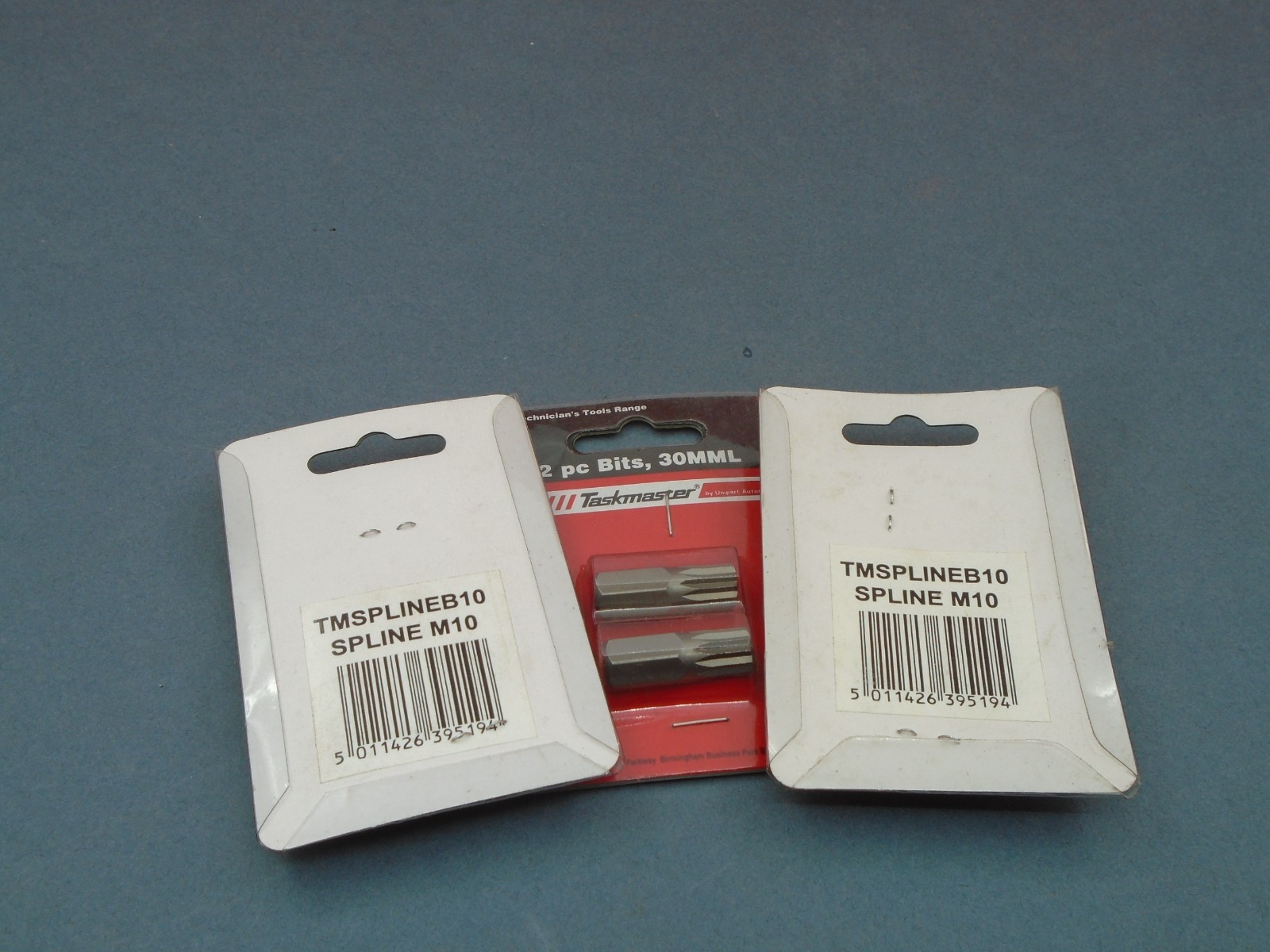 M10 SPLINE BIT 12 Point Socket 10mm Hex Drive 30mm long, 6 units in 3 packets.