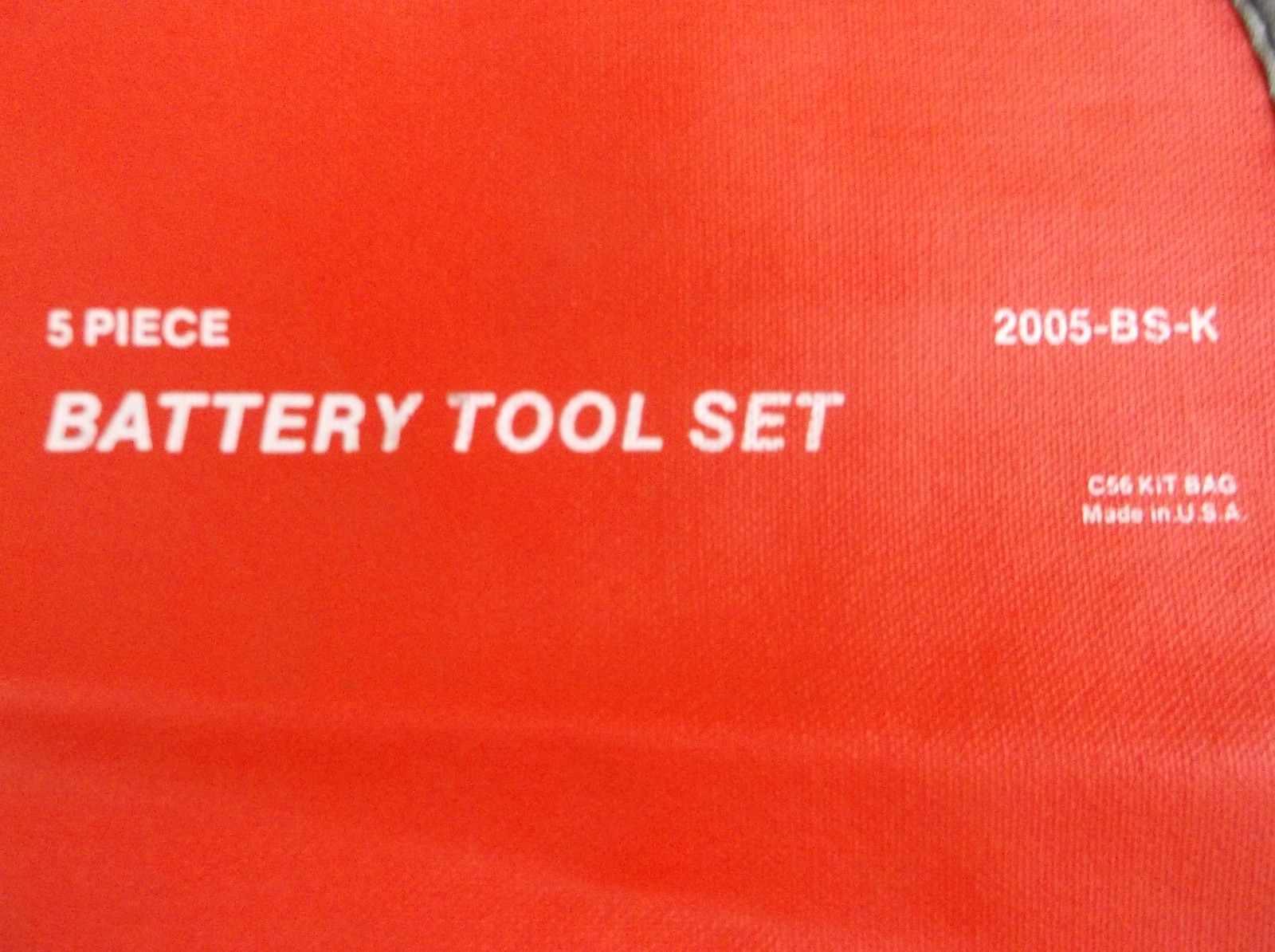 Snap-On Tools Battery Tool Set 2005-BS-K C56 Kit Bag Roll