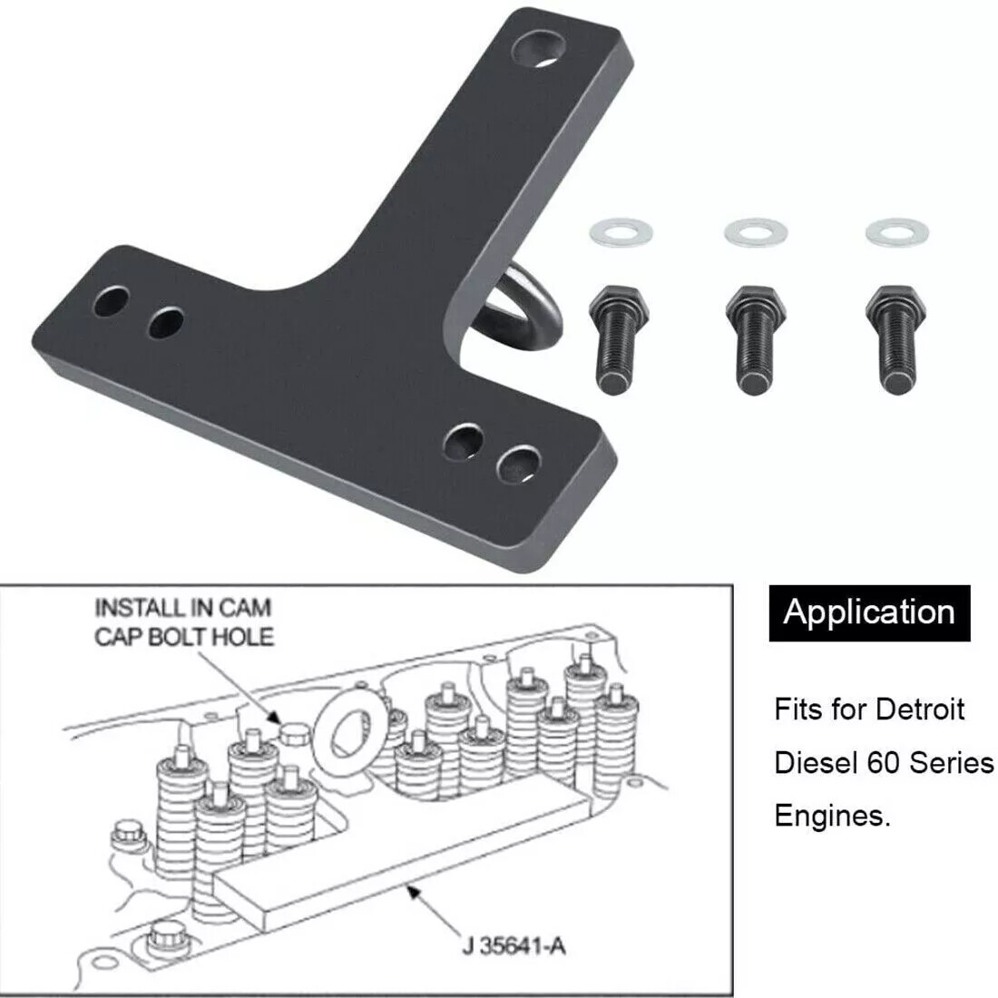 J-35641-A Cylinder Head Lift Bracket Tool For Detroit Diesel Engine 60 Series