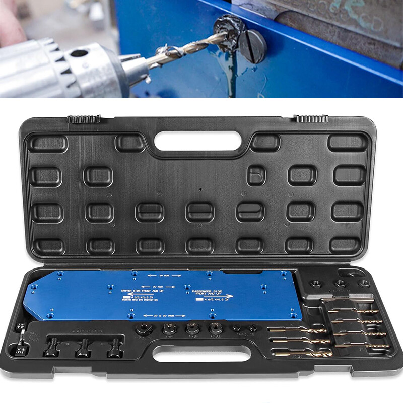 71600 Manifold Drill Template for Ford 4.6L 5.4L 6.8L, 2/3 Valve Triton Engines