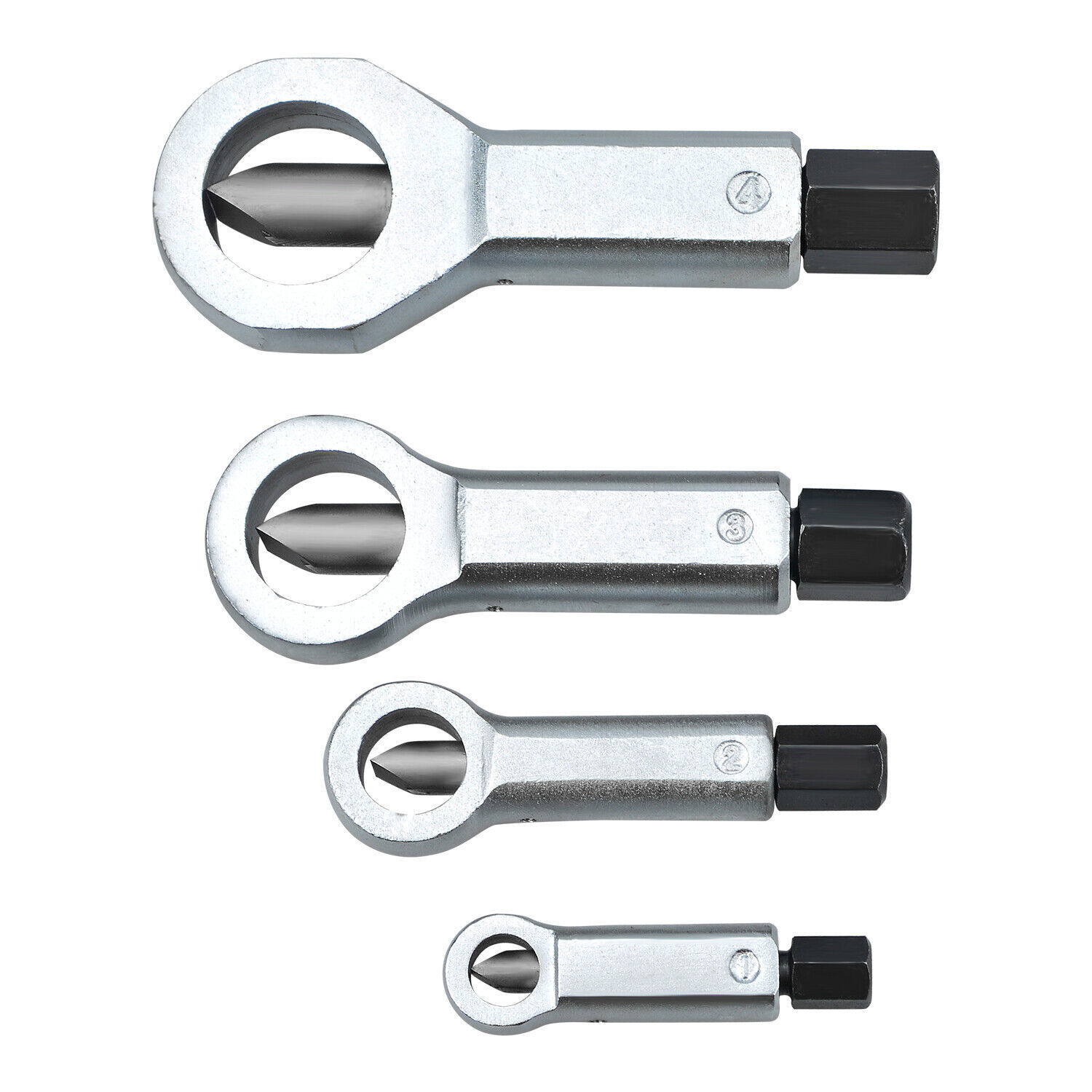 4Pcs Nut Splitter Cracker Set Heavy Duty 9-27mm Damaged Bolt Remover Tool