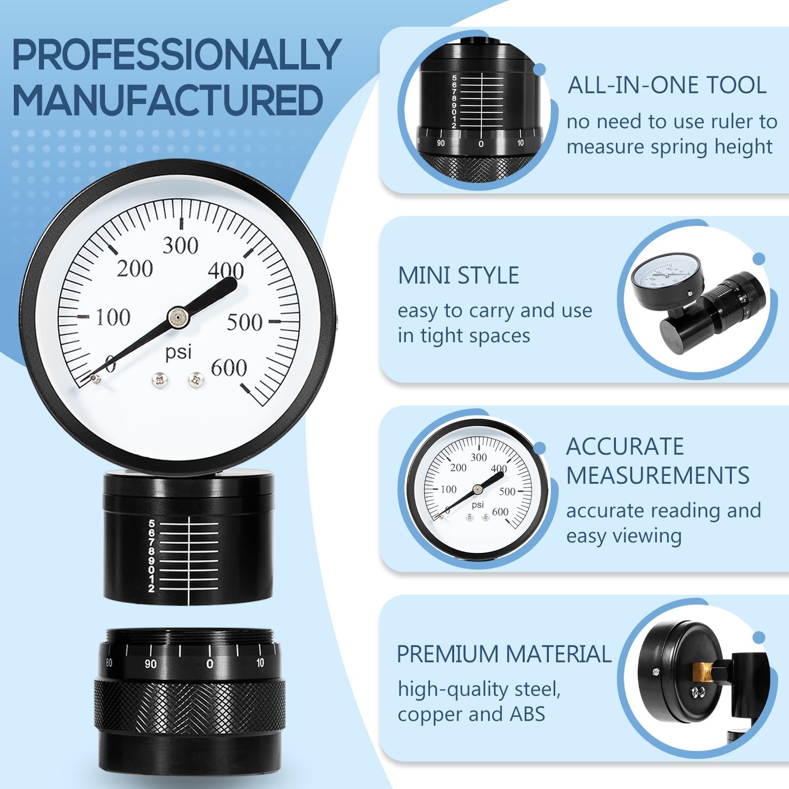 66841 Mini Valve Spring Tester & Measuring Combo with Height Micrometer For Vise