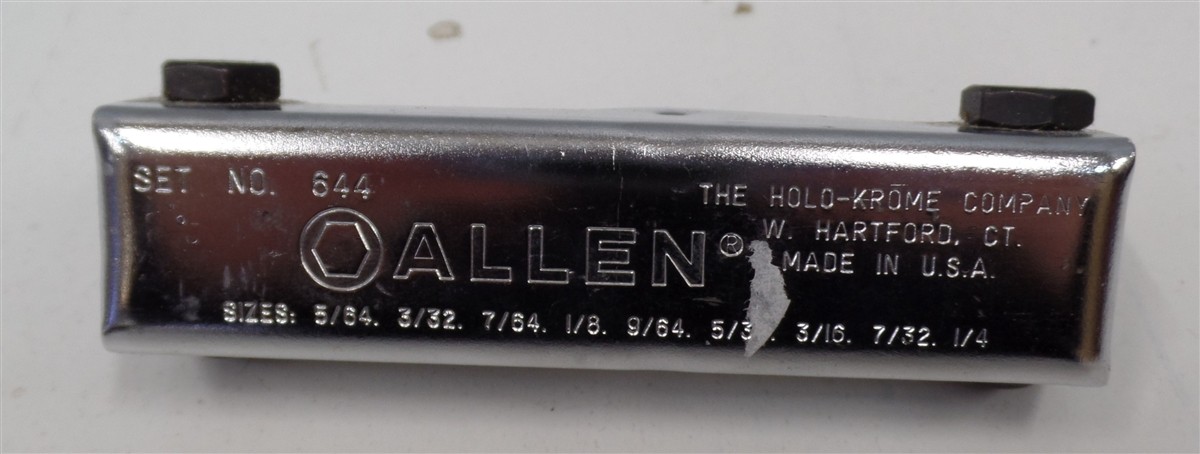 ALLEN 644 9 Piece Fold Up Hex Key Set Imperial NEW