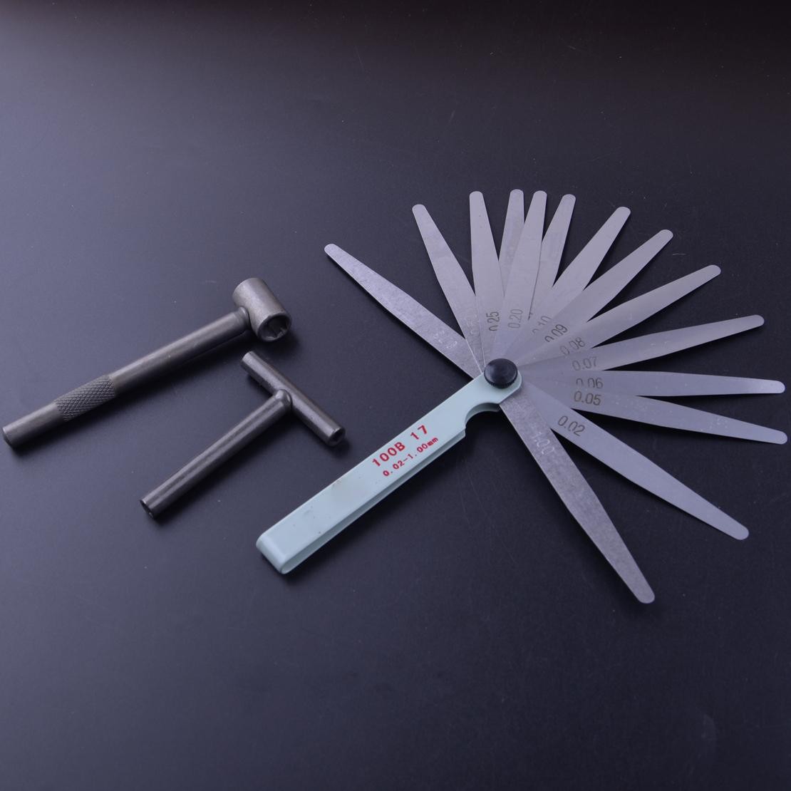 Engine Valve Screw Adjusting Spanner Tool + Feeler Gauge for Motorcycle cb