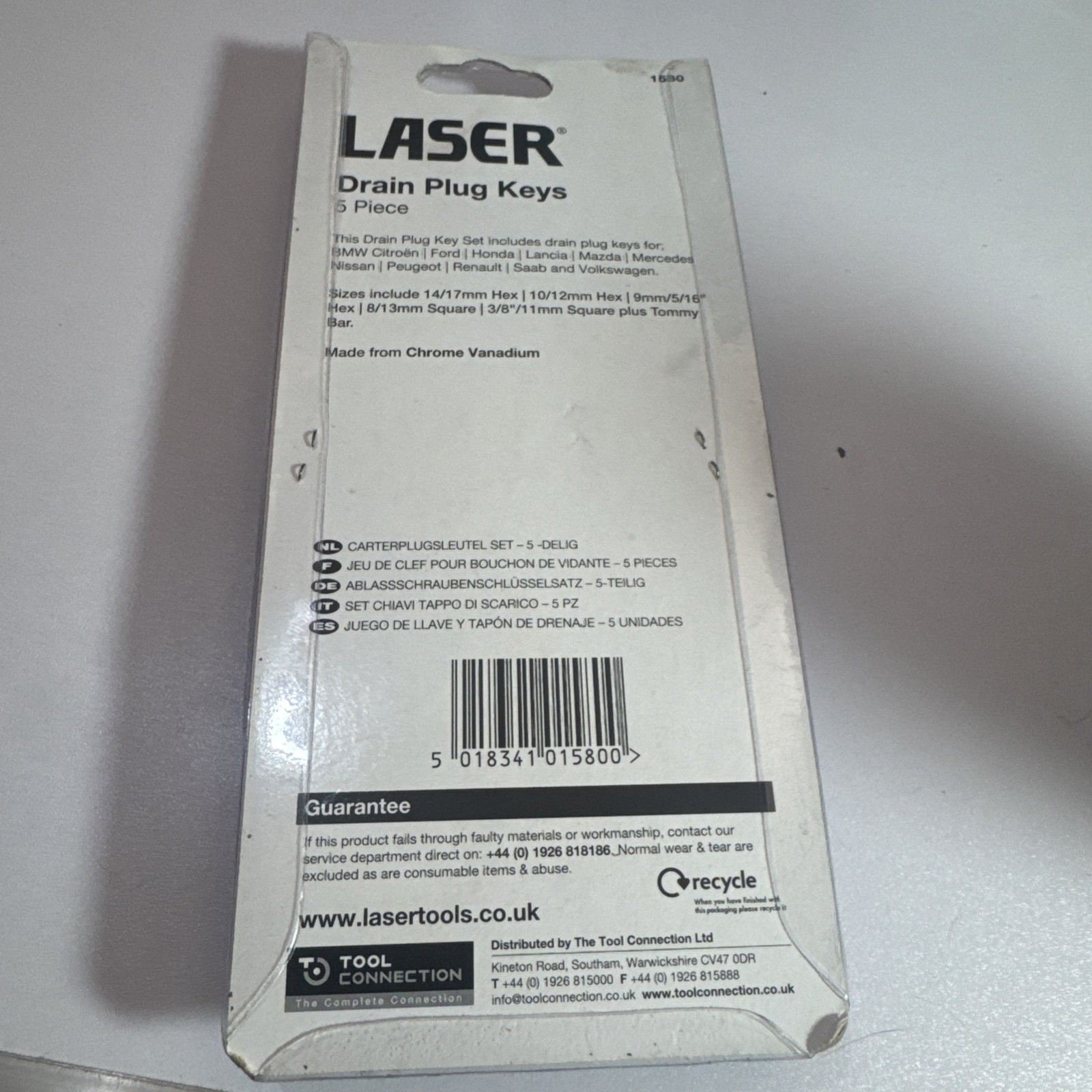 NEW Genuine LASER 1580 | Drain Plug Key Set 5pc