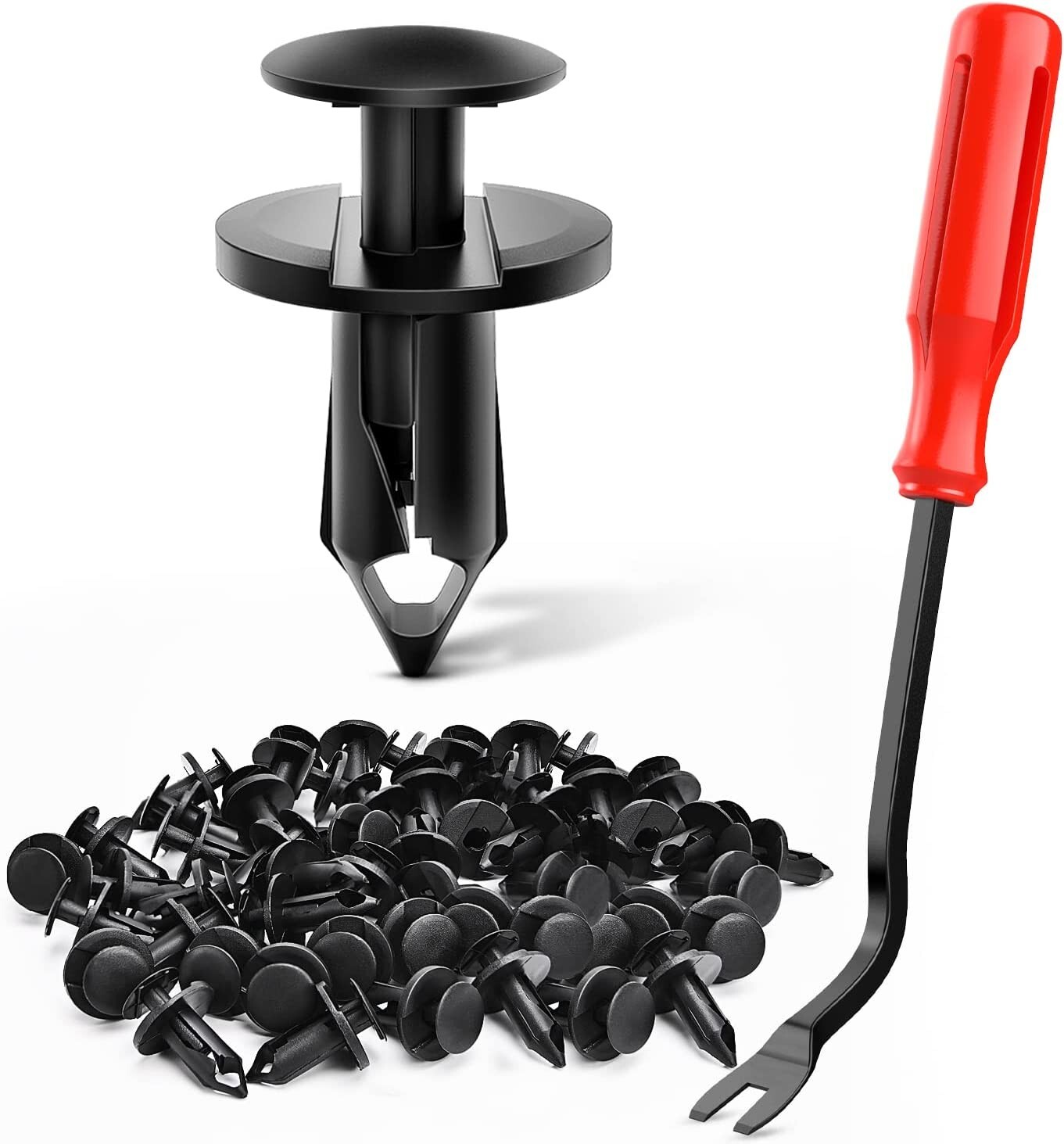 Nilight 100PCS Nylon Bumper Rivet Clips for GM 21030249 Ford N807389S