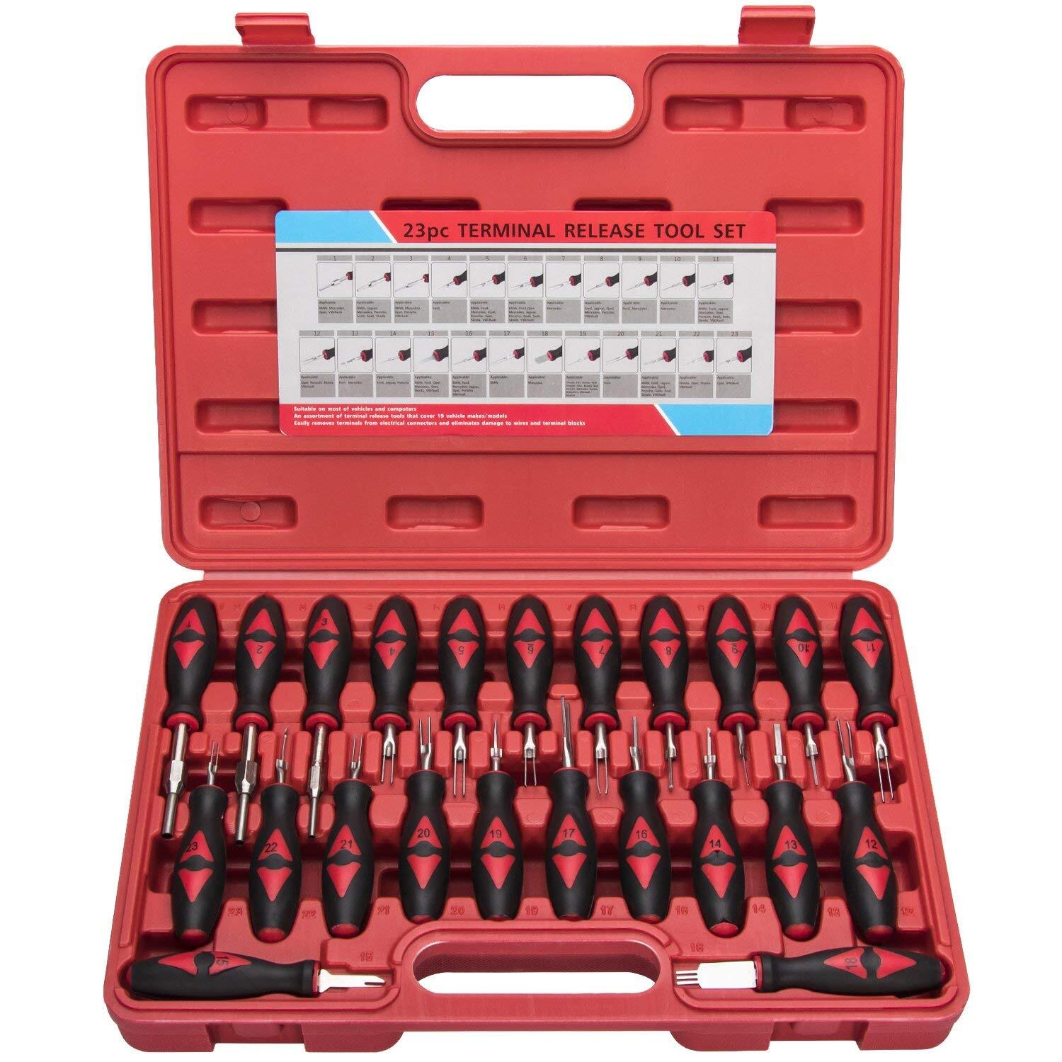 Universal Wire Terminal Electrical Connector Crimp Pin Removal Release Tool Kit