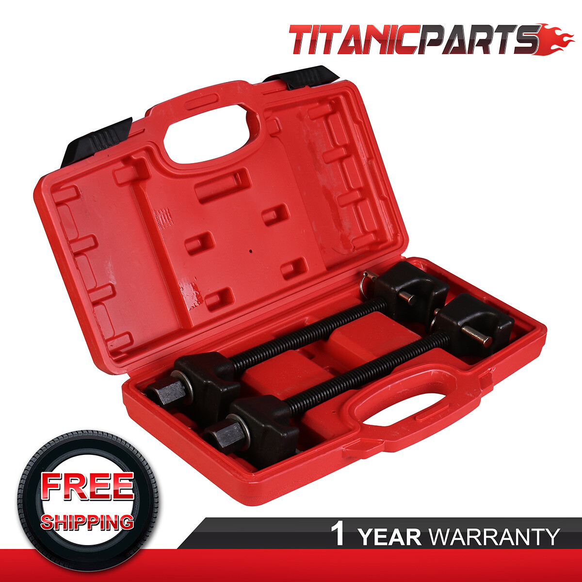 Coil Spring Compressor Tool Kit For MacPherson Struts Shocks W/ Detent Pins