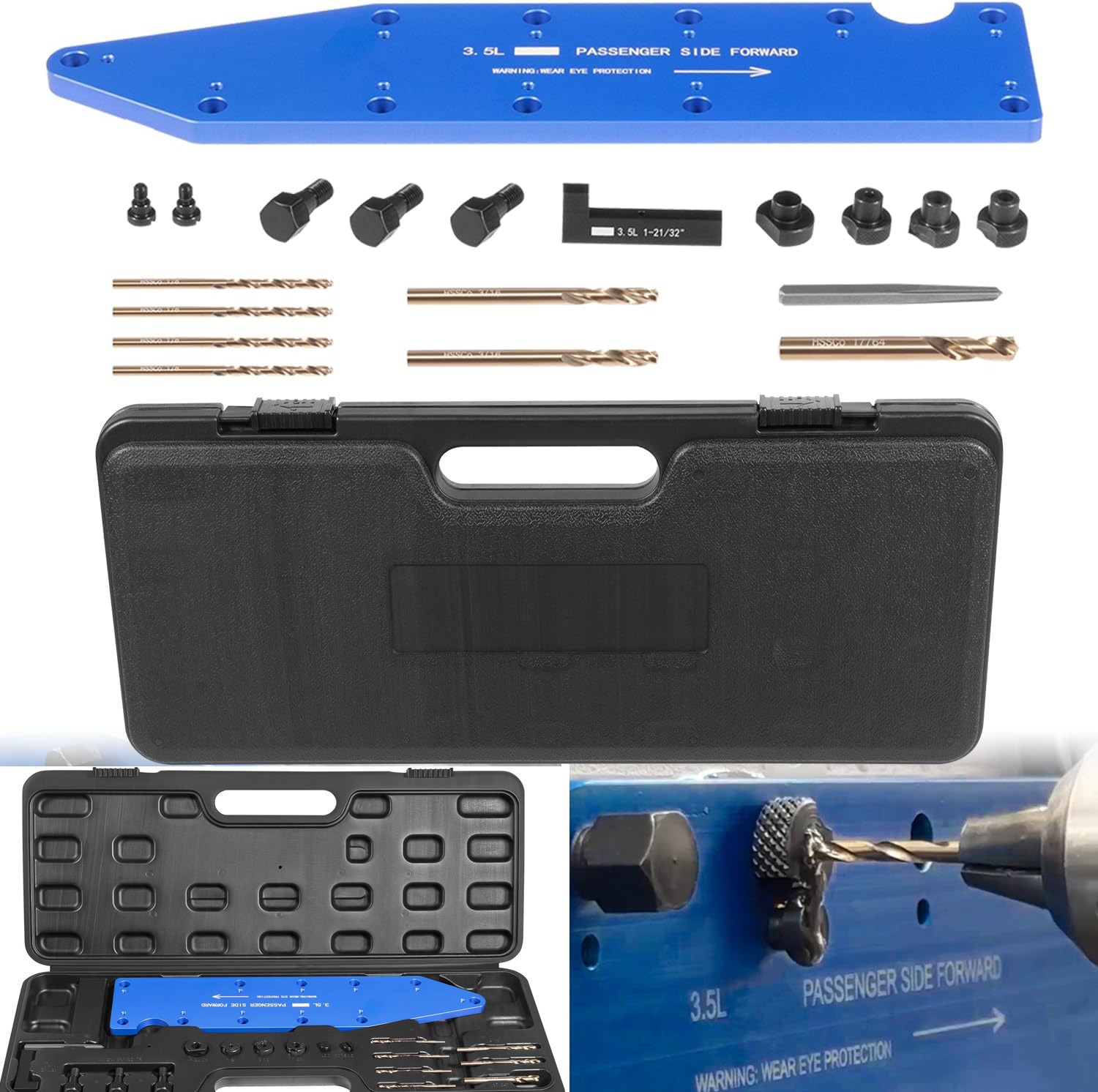 Ford 3.5L EcoBoost Manifold Drill Template Broken Bolts Cylinder Head Removal