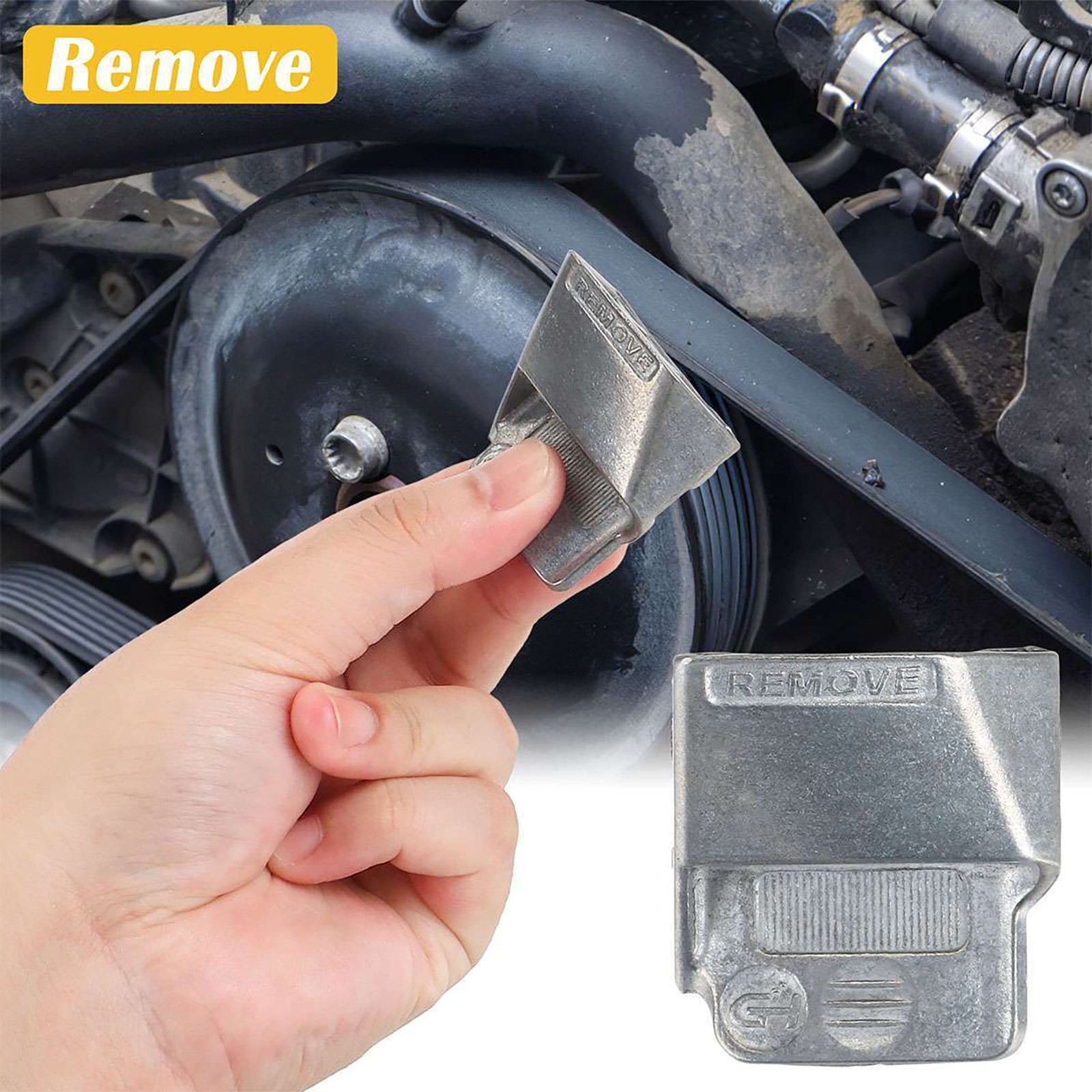 2PCS Metal Stretch Belt Remover & Installer Tool Kit Set For Car Auto Accessory