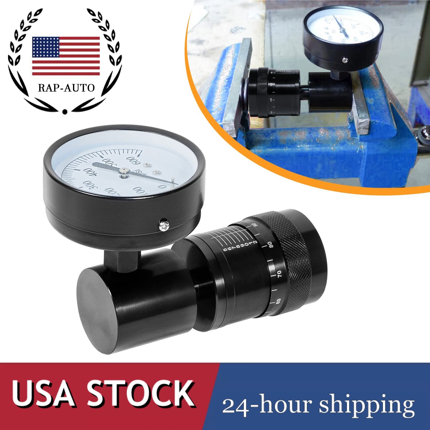 66841 Mechanical Mini Valve Spring Tester & Measuring Combo w/Round Dial 0-600LB