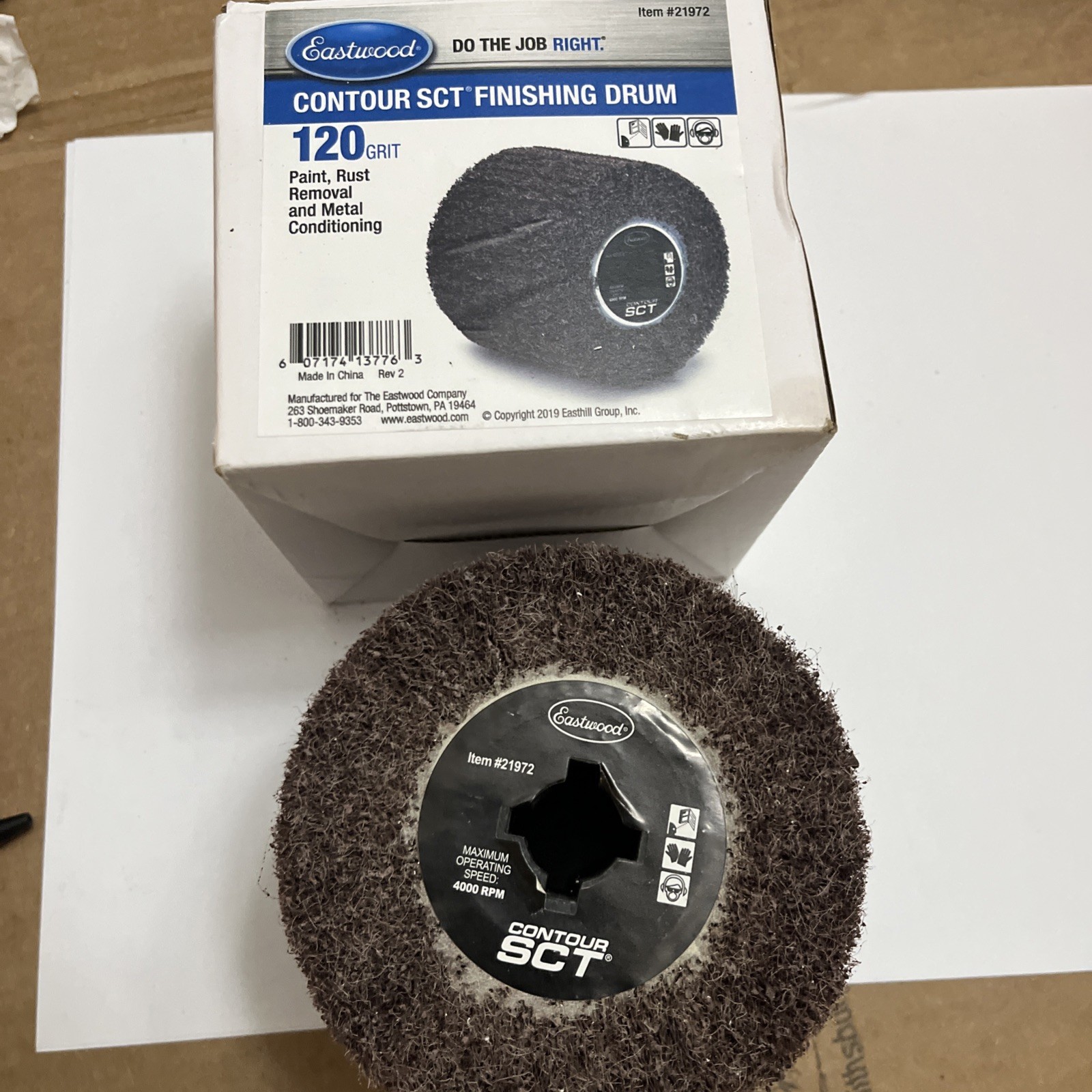 Eastwood Contour SCT Nylon Aluminum Oxide Finishing Drum 120 Grit BIN FREE SHIP