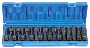 Grey Pneumatic 1598Hc 1/2″ Drive 18 Piece Combo Hex Driver Sae/Metric Set