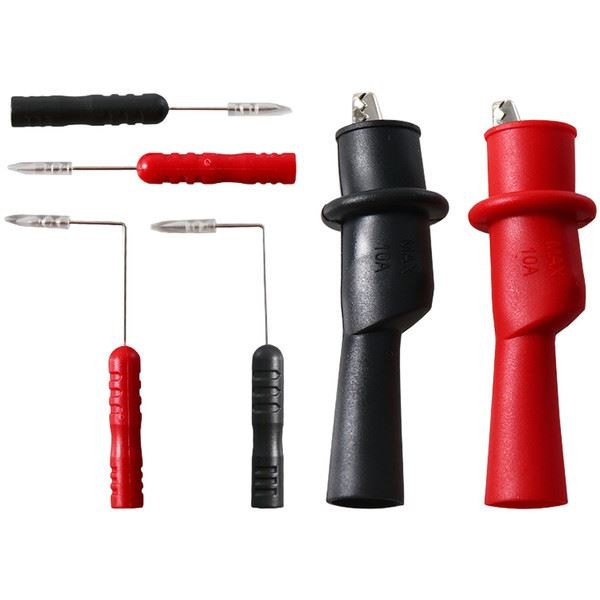 Multimeter Test Leads Fine Steel Needles Precision Measurements Insulated Clips