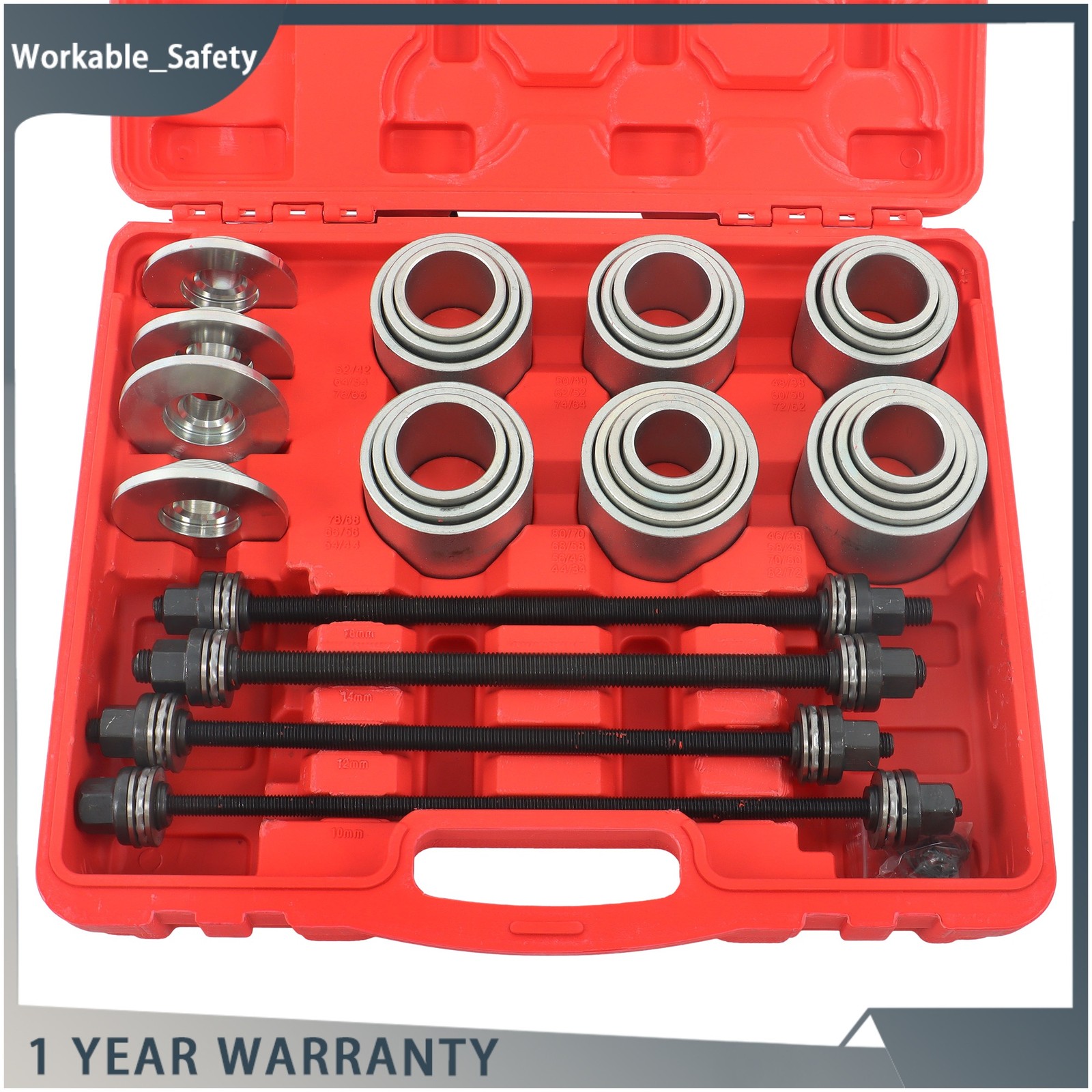 28Pc Press Pull Sleeve Kit Remove Bearings Bushes Seals Garage Tool New