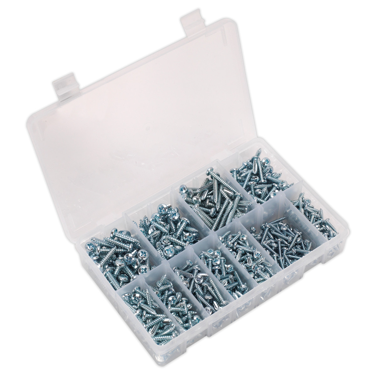 Sealey AB063STPH Self Tapping Screw Assortment DIN 7981CZ 700pc Pan Head