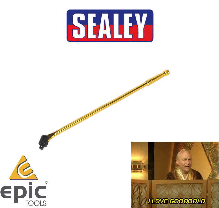 Sealey Gold 1/2″ Drive 600mm Long Breaker/Power/Knuckle Bar AK730G