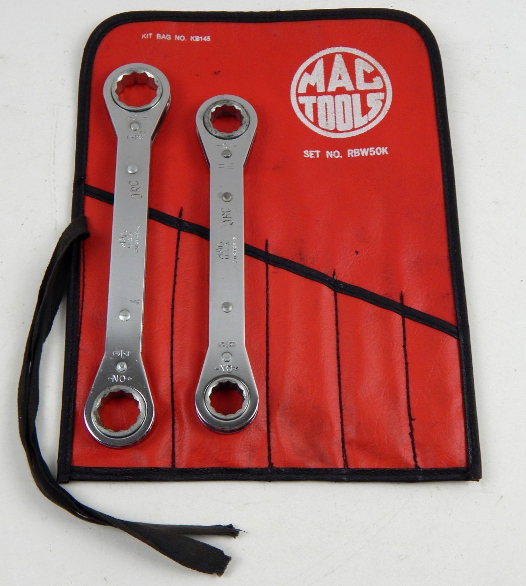 Mac Tools Ratcheting Box End Wrenches RW2428-2 RW2022-2 w/ KB145 Pouch – RBW50K