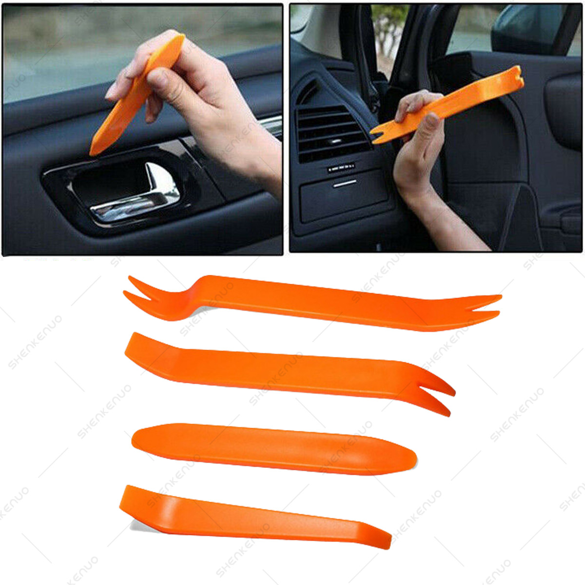Trim Tool 4PC Removal Set Dashboard Door Panel Plastic Car Audio Dash Pry Kit X4