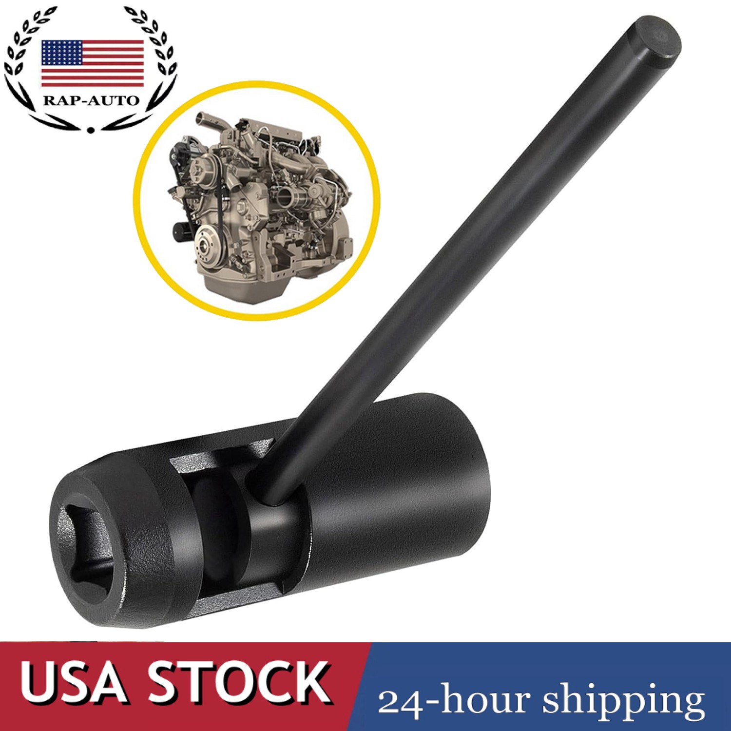 JDE92 Injector Socket Tool 21mm Injection Nozzle Socket for John Deere 7458 3029