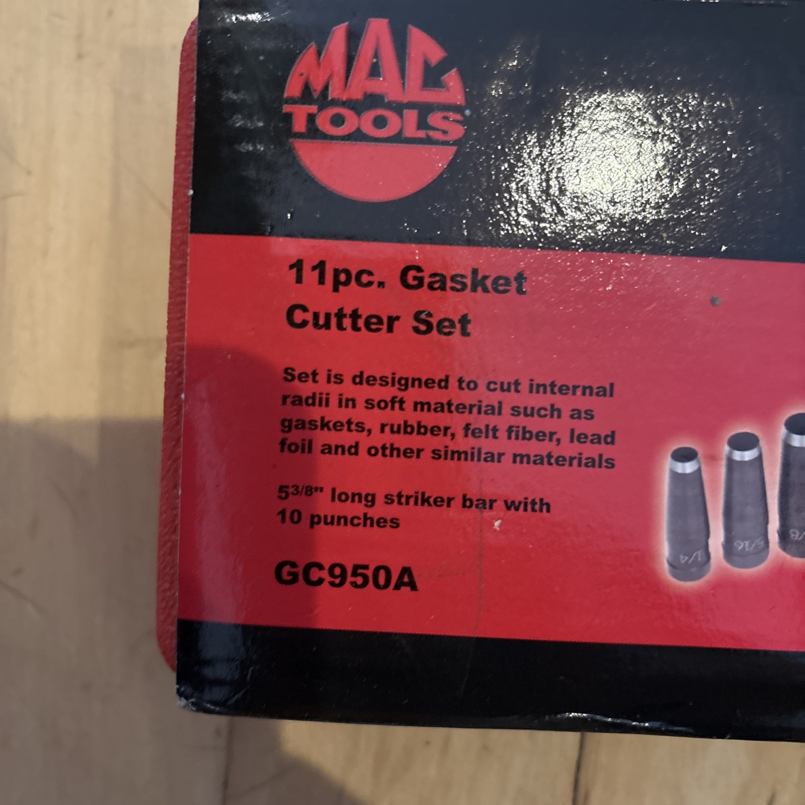 Mac Tools Gasket Cutter Set 11 Pc #GC950 w/ Case USA
