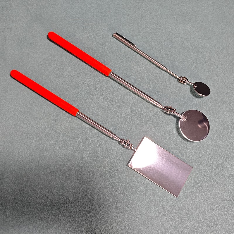 3PCS Telescoping Inspection Mirror Round Square Mirror Inspection Tool Checking