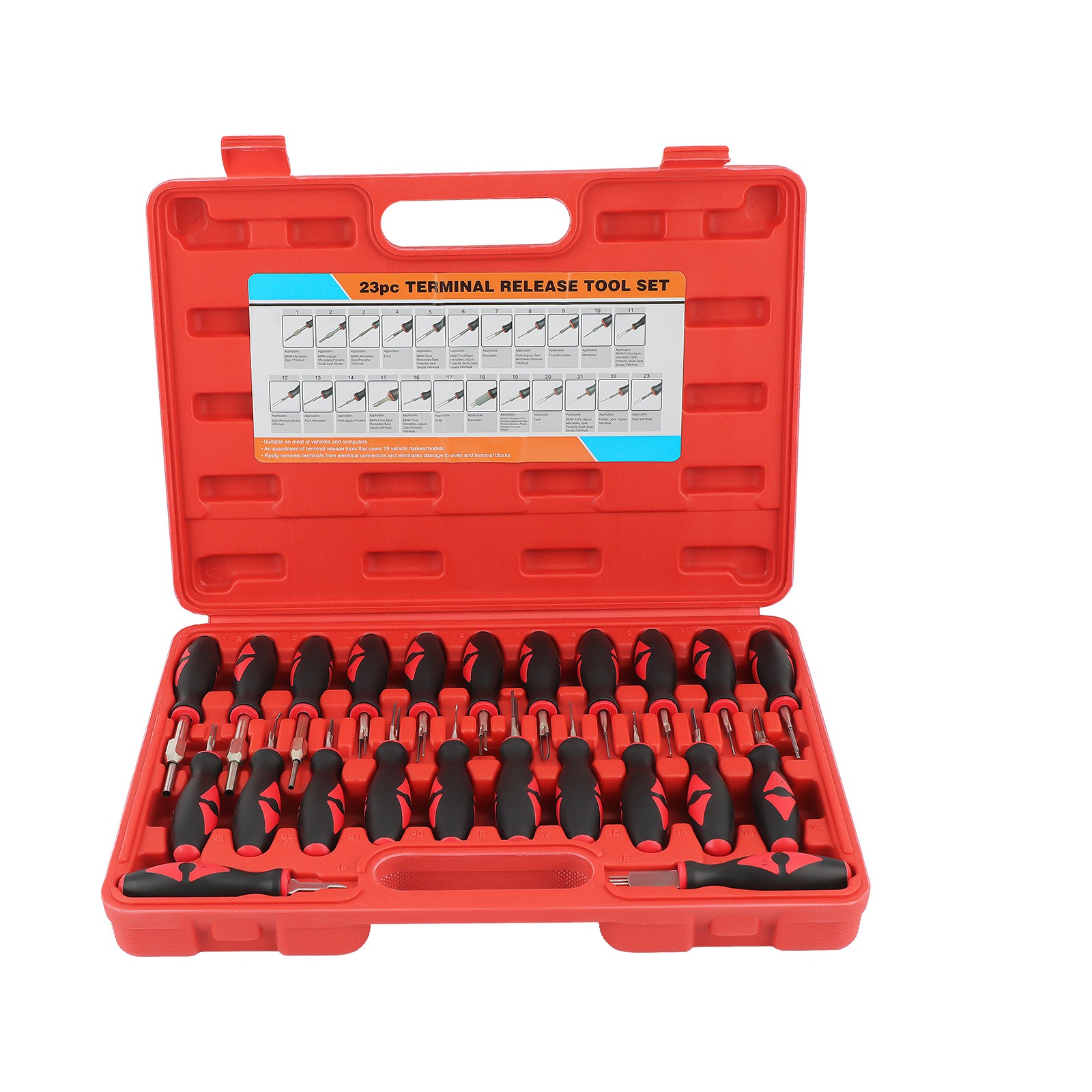 23pcs Car Terminal Removal Kit Wire Crimp Connector Pin Release Tool Universal