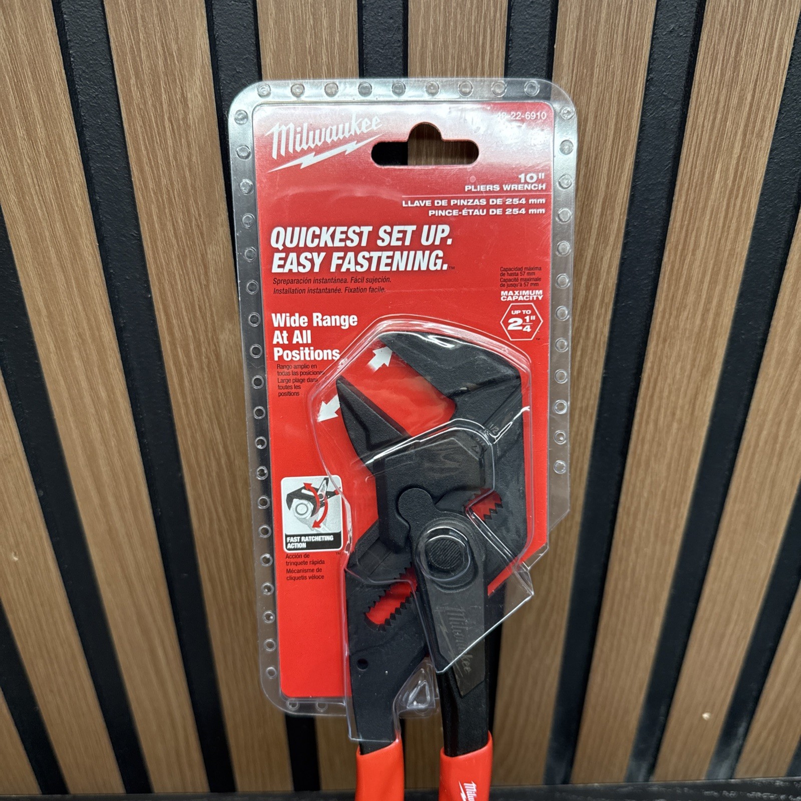 Milwaukee 48226910 10 Inch Pliers Wrench Quick Adjust Parallel Jaws (7490)