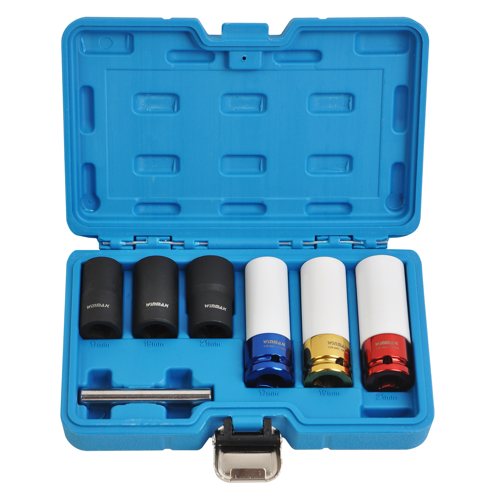 1/2″ Deep Impact Lug Nut & Twist Socket Set Bolt Extractor Stripped Nut 17-22mm