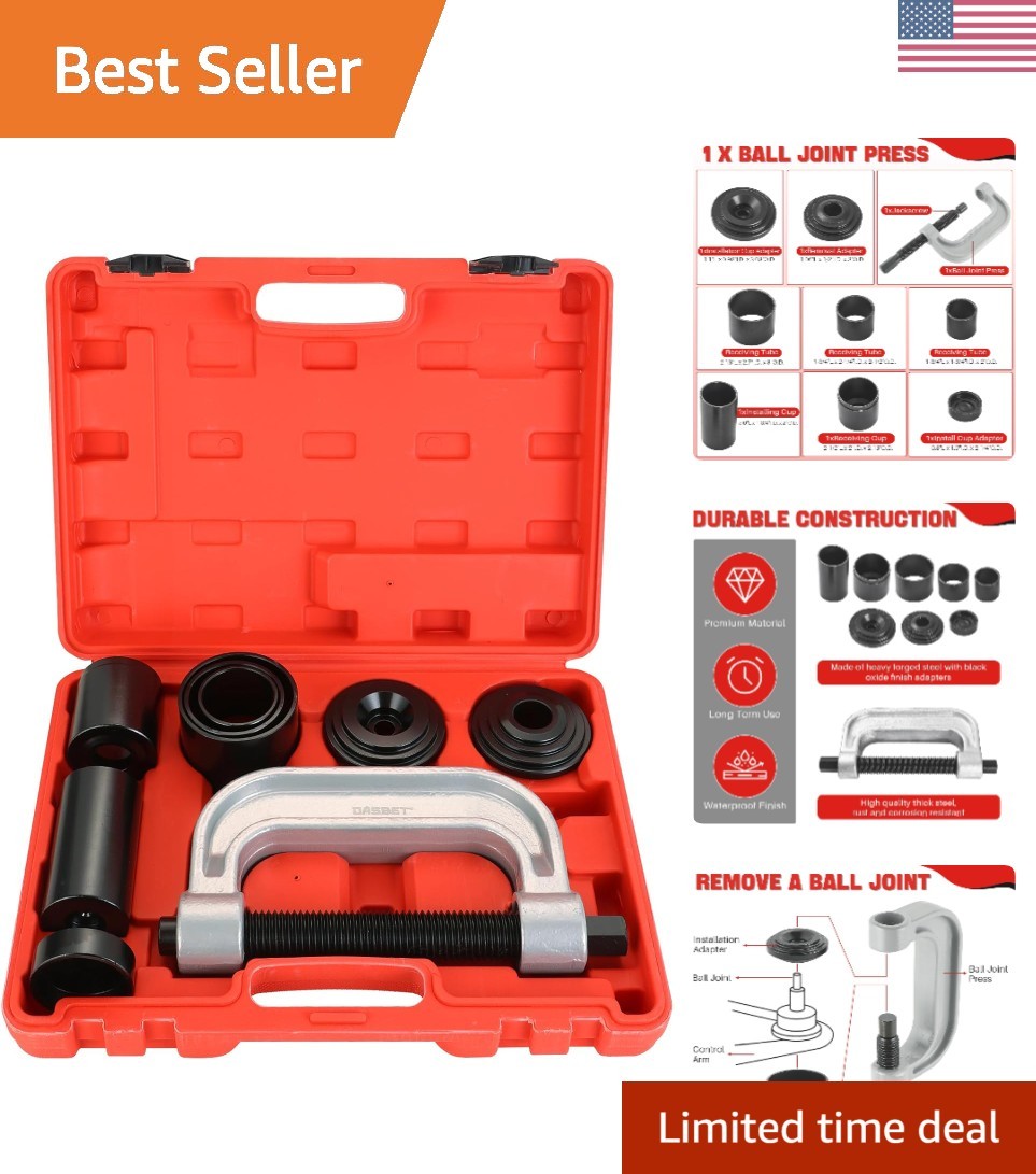 Heavy Duty Ball Joint Press & U Joint Removal Kit for 2WD/4WD Vehicles – 10PCS