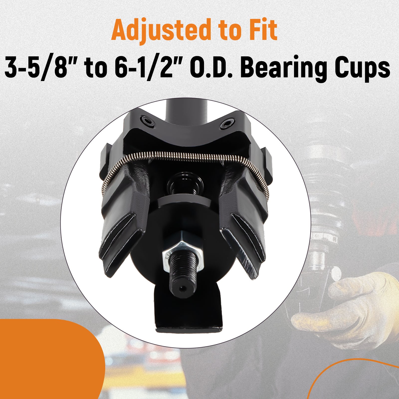 Universal Bearing Cup Remover / Installer 7180 3-5/8″ to 6-1/2″ OD 5 1/2-25 Tons