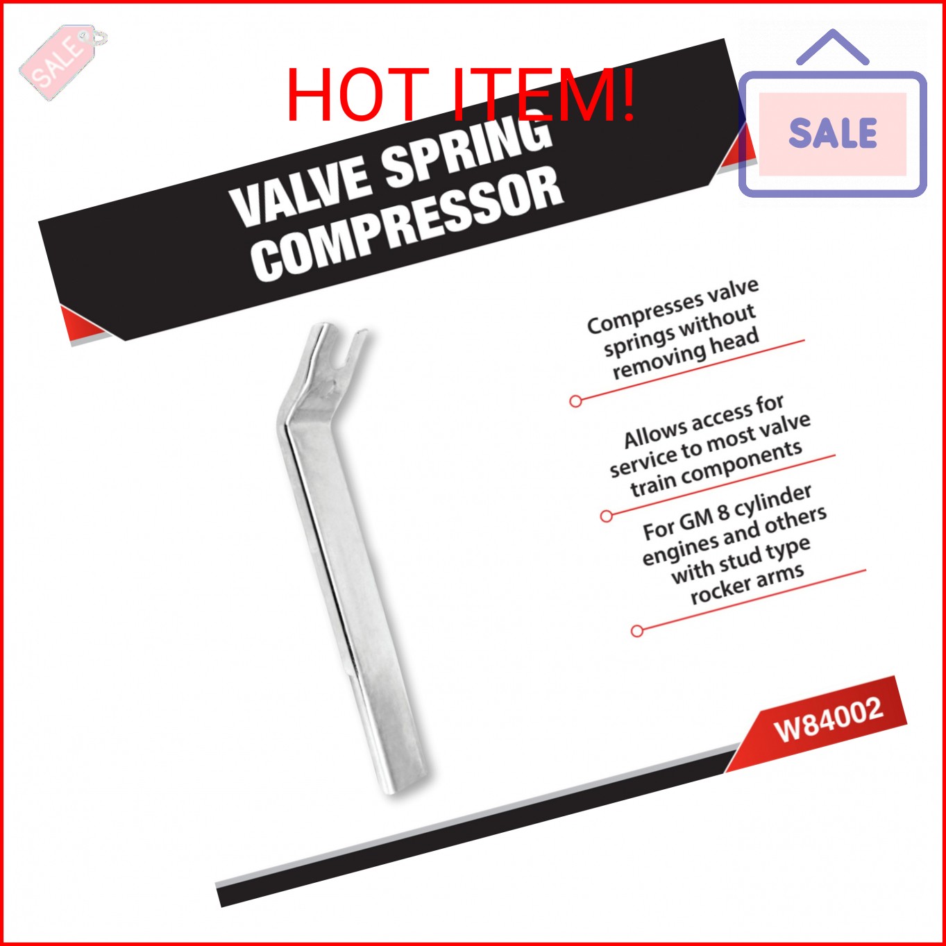 Performance Tool W84002 Valve Spring Compressor for GM 8 Cylinder Engines – Acce