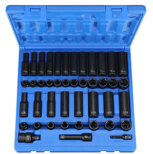 Grey Pneumatic 1243Rd 3/8″ Drive 43 Piece Standard/Deep Sae/Metric Set