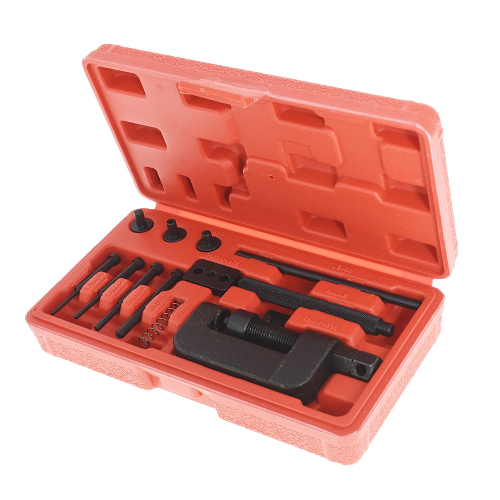 Labwork 13pc Motorcycle Bike Chain Splitter / Breaker Link Riveting Tool Kit
