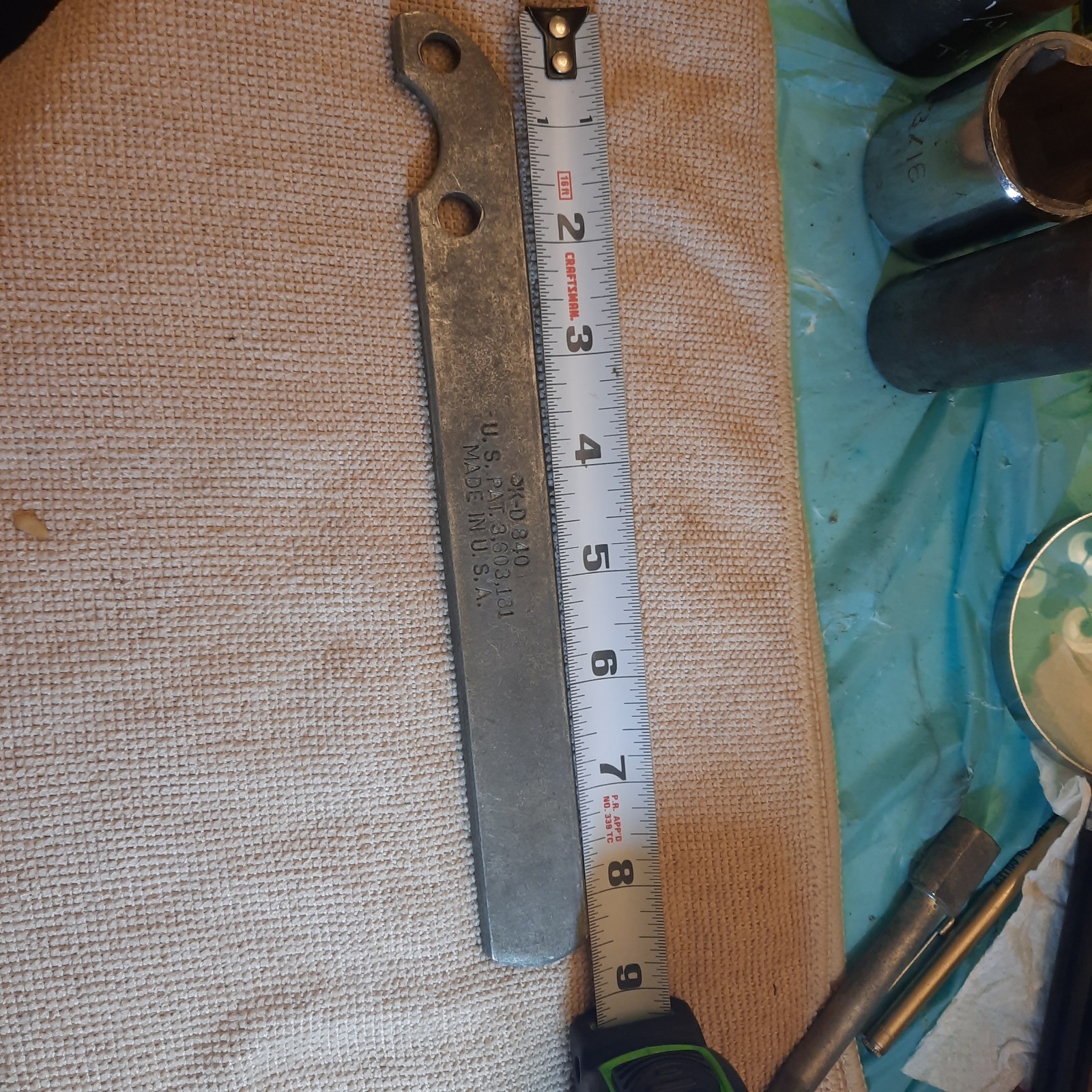K-D Tools 840 Universal Tie Rod Adjusting Tool Spanner. Incomplete. Made In USA.